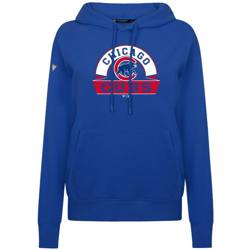 Chicago Cubs Levelwear Women's Adorn Banner Arch Hoodie - MLB Hoodies