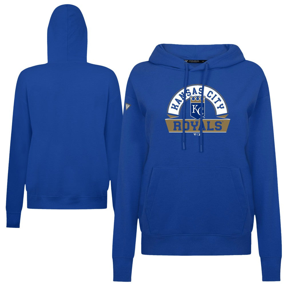 Kansas City Royals Levelwear Women's Adorn Banner Arch Hoodie - MLB Hoodies