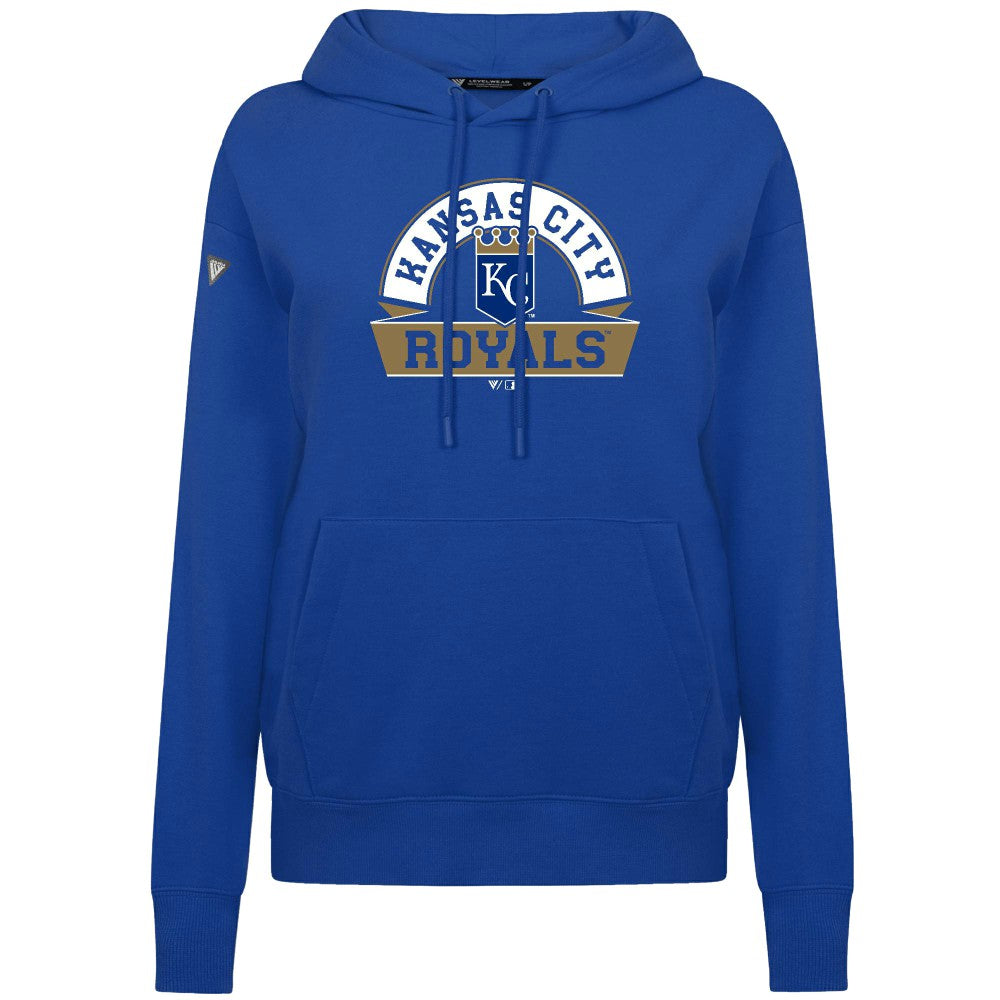 Kansas City Royals Levelwear Women's Adorn Banner Arch Hoodie - MLB Hoodies