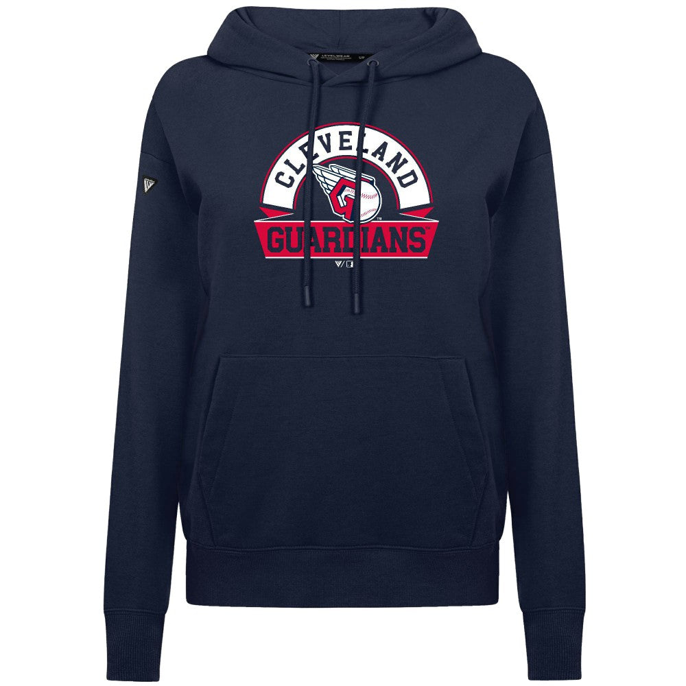Cleveland Guardians Levelwear Women's Adorn Banner Arch Hoodie - MLB Hoodies