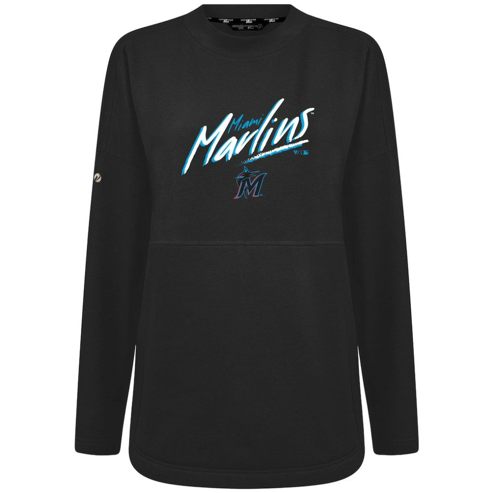 Miami Marlins Levelwear Women's Oversized Beaudry Sizzle Top - MLB Tops