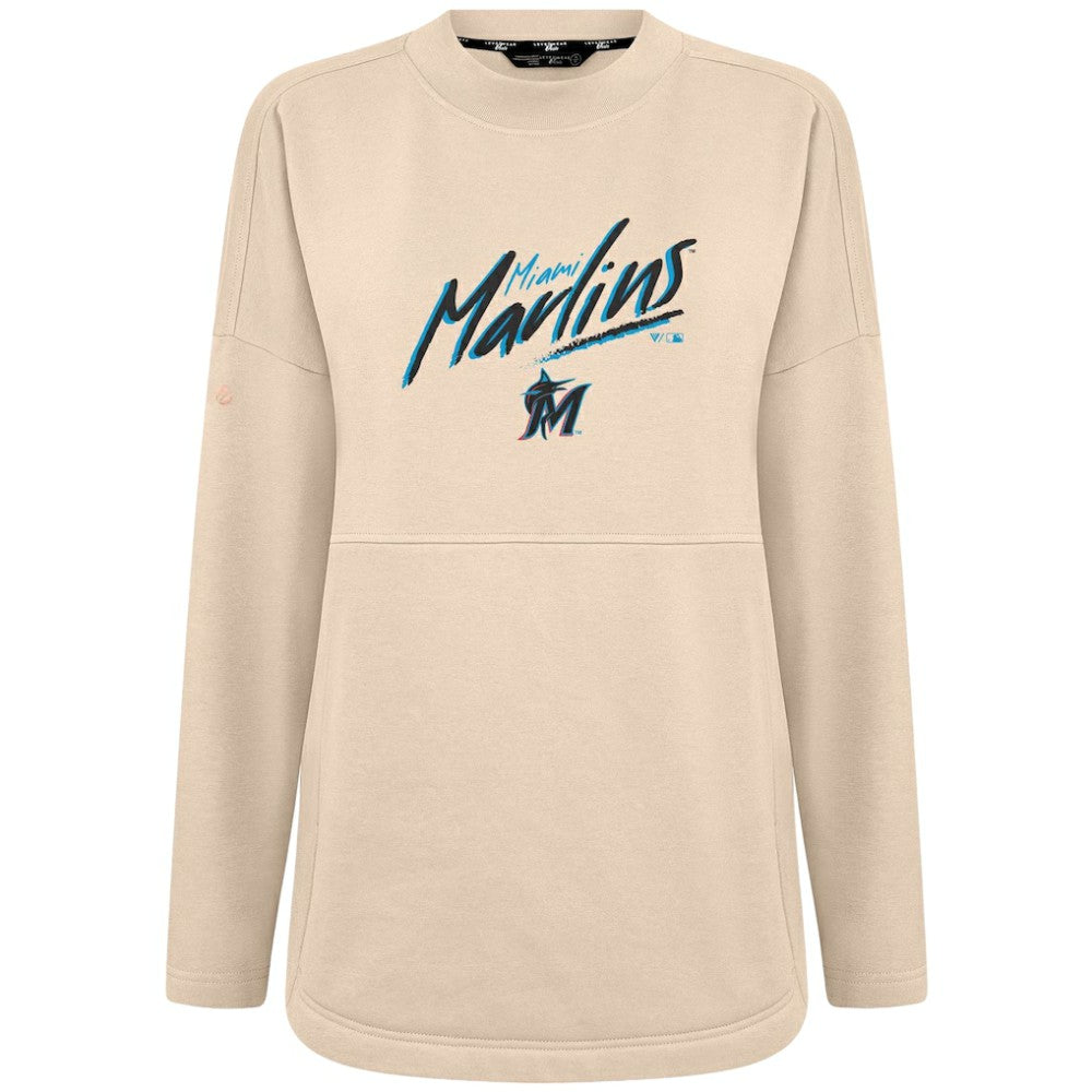 Miami Marlins Levelwear Women's Oversized Beaudry Sizzle Top - MLB Tops