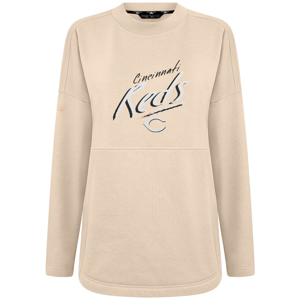 Cincinnati Reds Levelwear Women's Oversized Beaudry Sizzle Top - MLB Tops