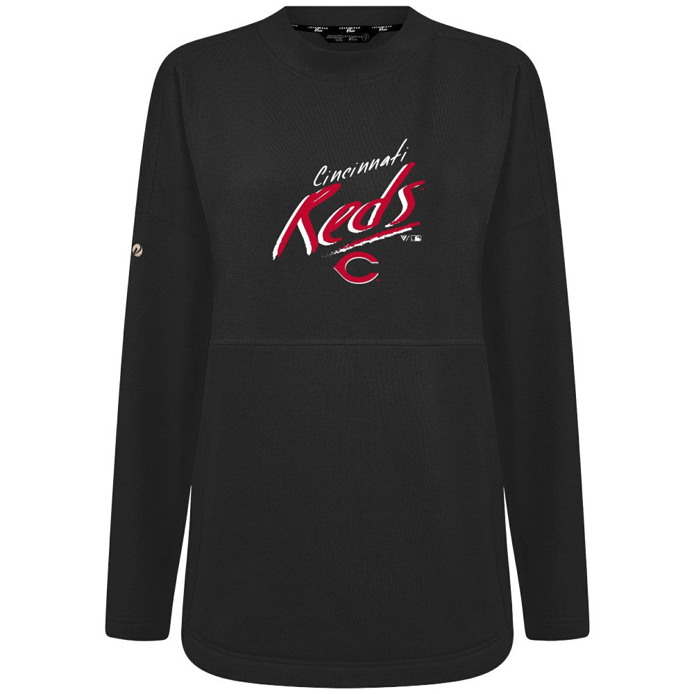 Cincinnati Reds Levelwear Women's Oversized Beaudry Sizzle Top - MLB Tops