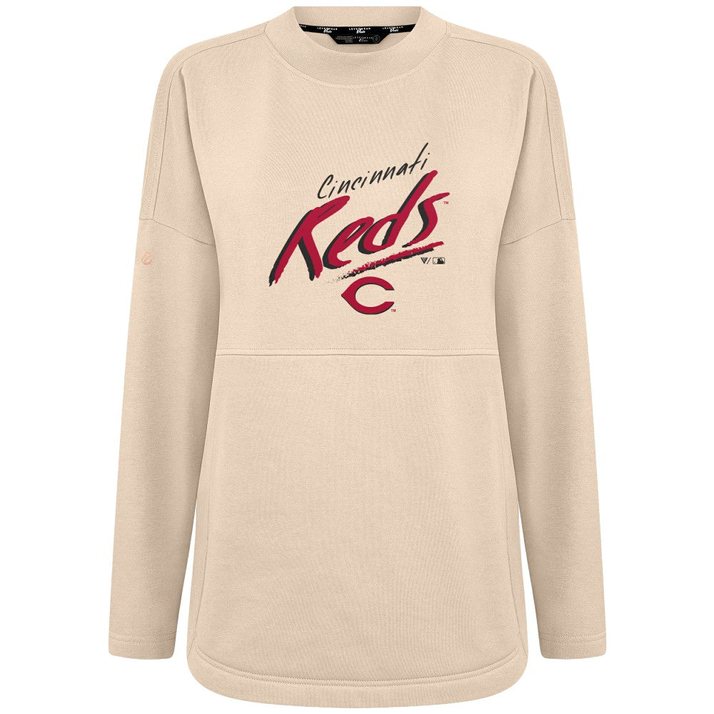 Cincinnati Reds Levelwear Women's Oversized Beaudry Sizzle Top - MLB Tops