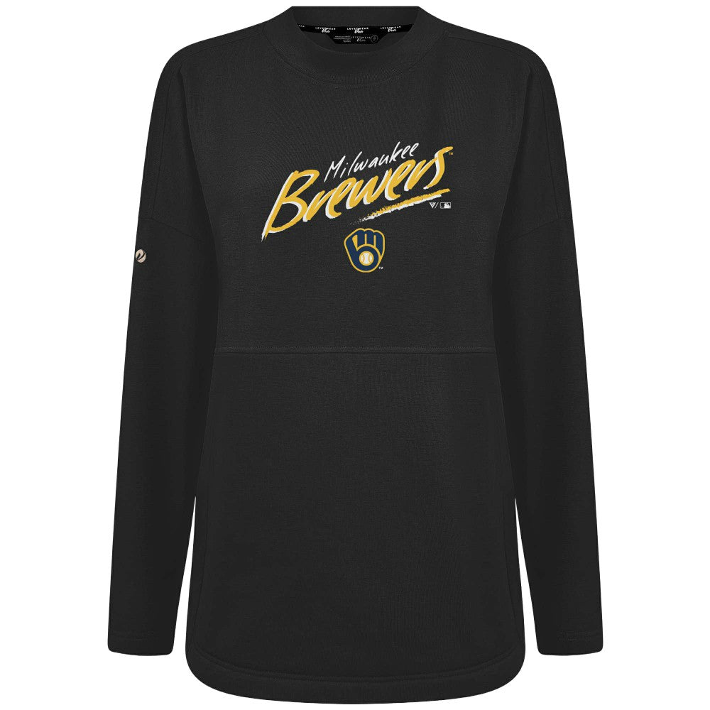 Milwaukee Brewers Levelwear Women's Oversized Beaudry Sizzle Top - MLB Tops