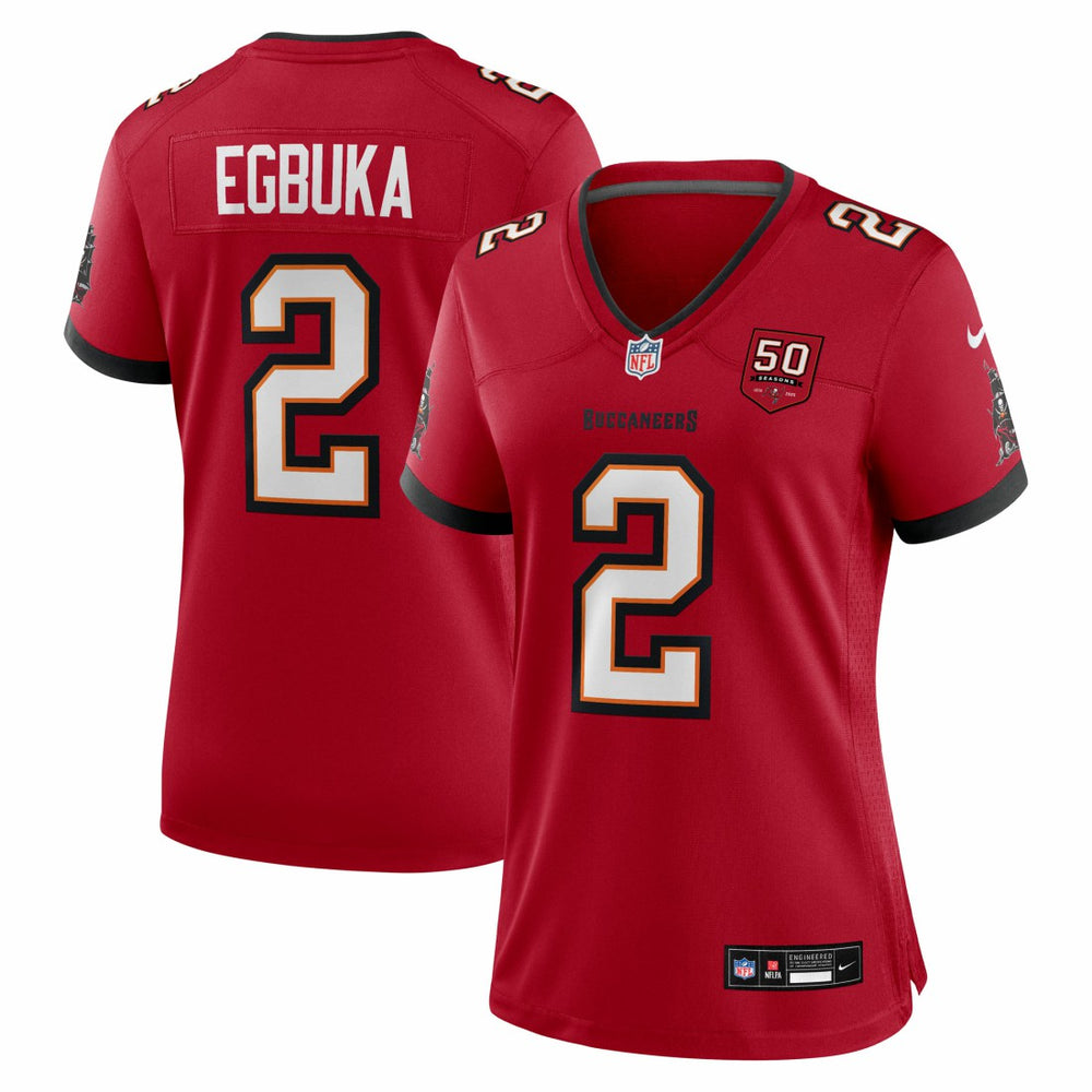 Tampa Bay Buccaneers Emeka Egbuka  Women's Team 50th Season Game Jersey | NFL Sale