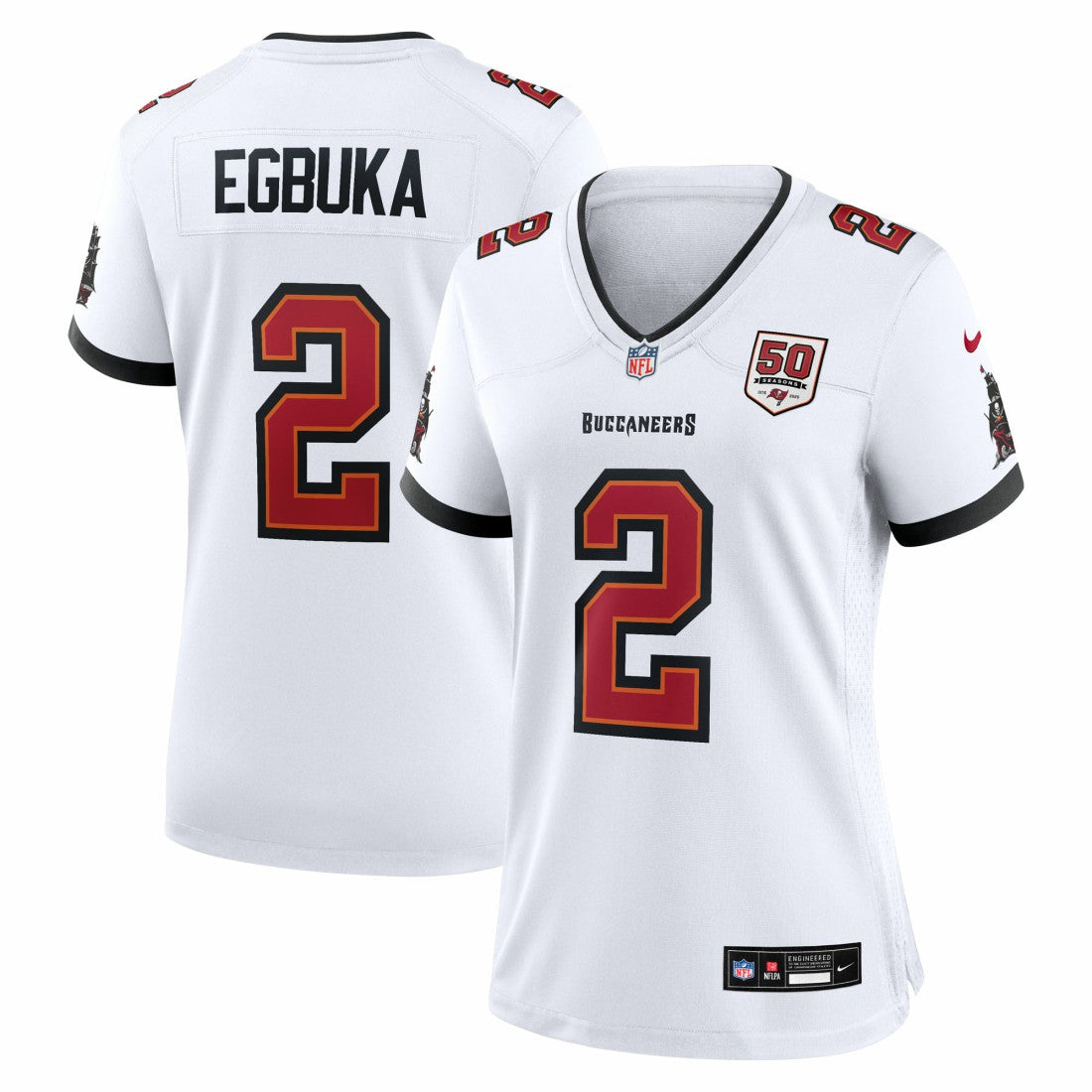 Tampa Bay Buccaneers Emeka Egbuka  Women's 50th Season Game Jersey | NFL Sale