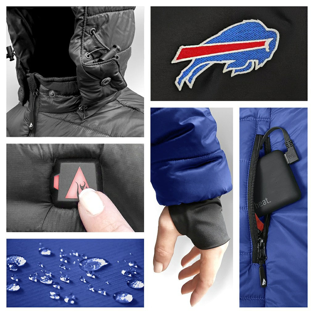 Buffalo Bills ActionHeat 5V Battery Heated Colorblock Full-Zip Puffer Jacket | NFL Discount