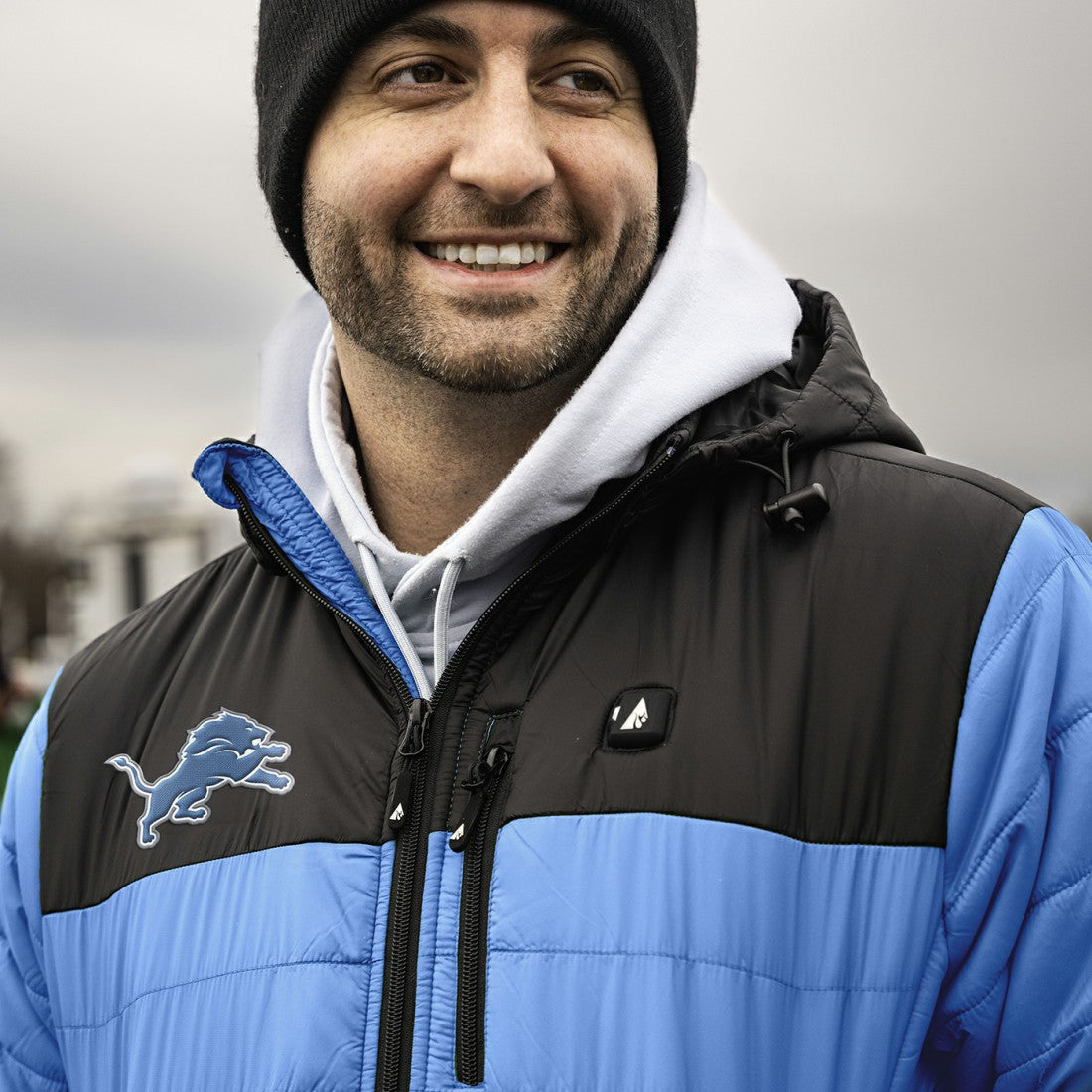 Detroit Lions ActionHeat 5V Battery Heated Colorblock Full-Zip Puffer Jacket | NFL US