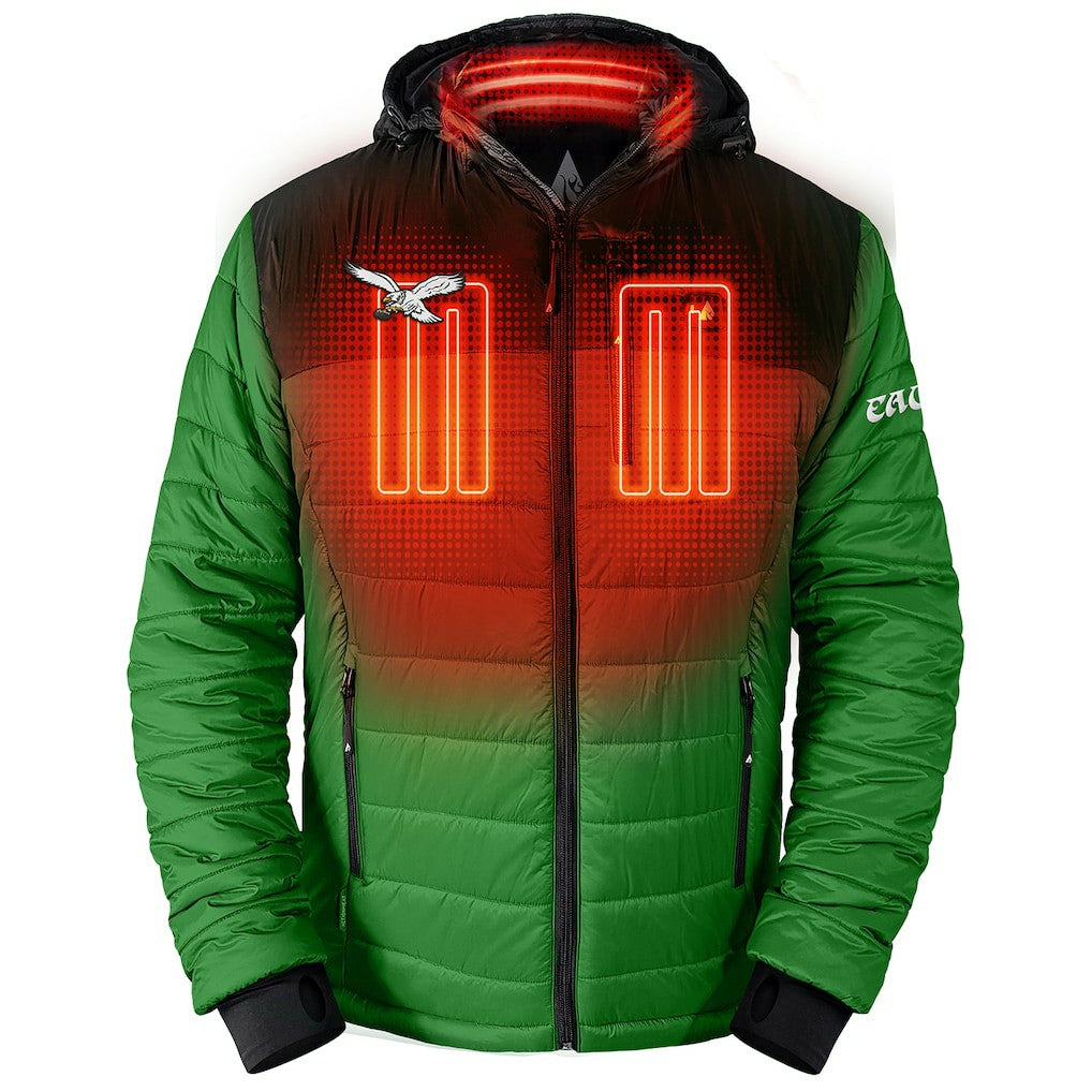 Philadelphia Eagles ActionHeat 5V Battery Heated Colorblock Full-Zip Puffer Jacket | NFL Discount