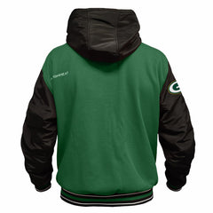 Green Bay Packers ActionHeat 5V Battery Heated Full-Snap Varsity Jacket | NFL Online