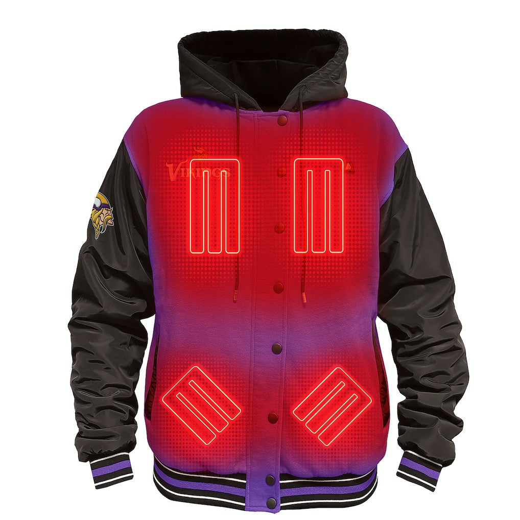 Minnesota Vikings ActionHeat 5V Battery Heated Full-Snap Varsity Jacket | NFL Near me