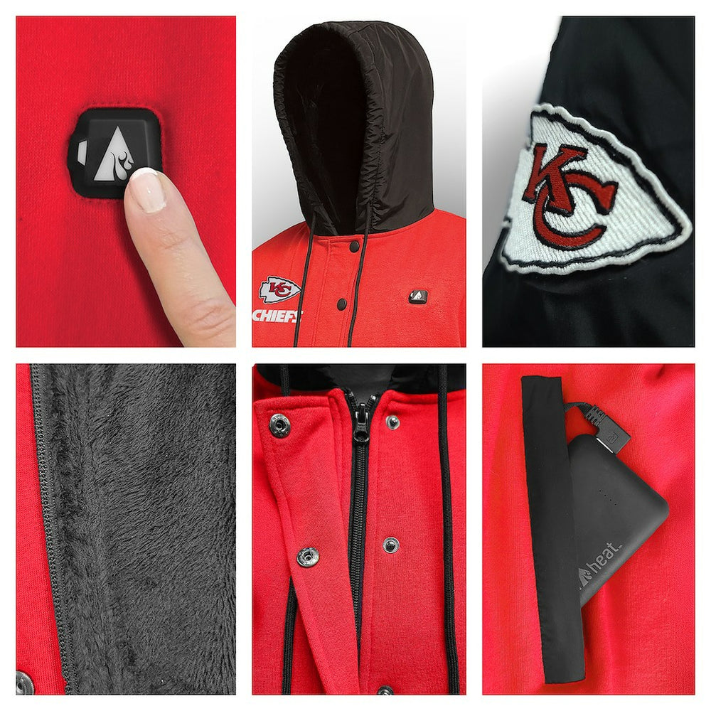Kansas City Chiefs ActionHeat 5V Battery Heated Full-Snap Varsity Jacket | NFL Near me