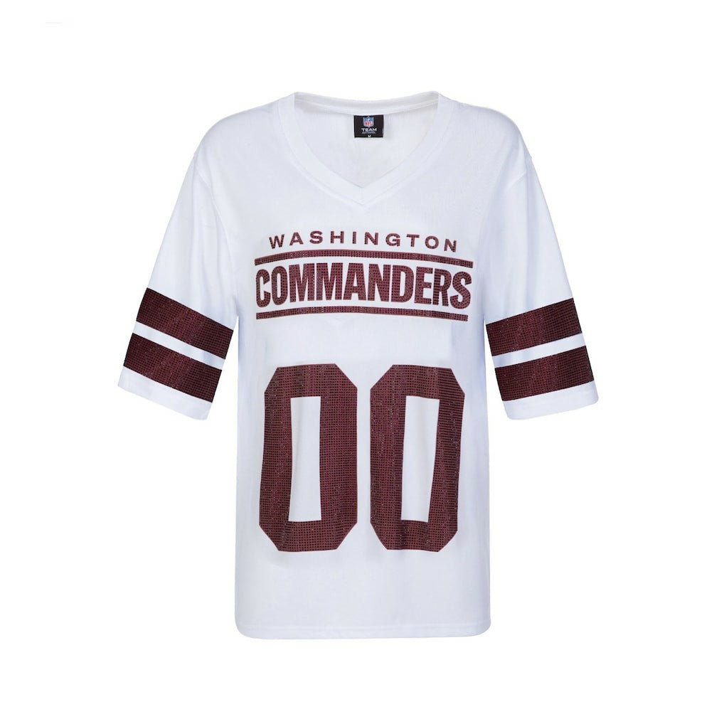 Washington Commanders Cuce Women's Rhinestone V-Neck Tunic | NFL Discount