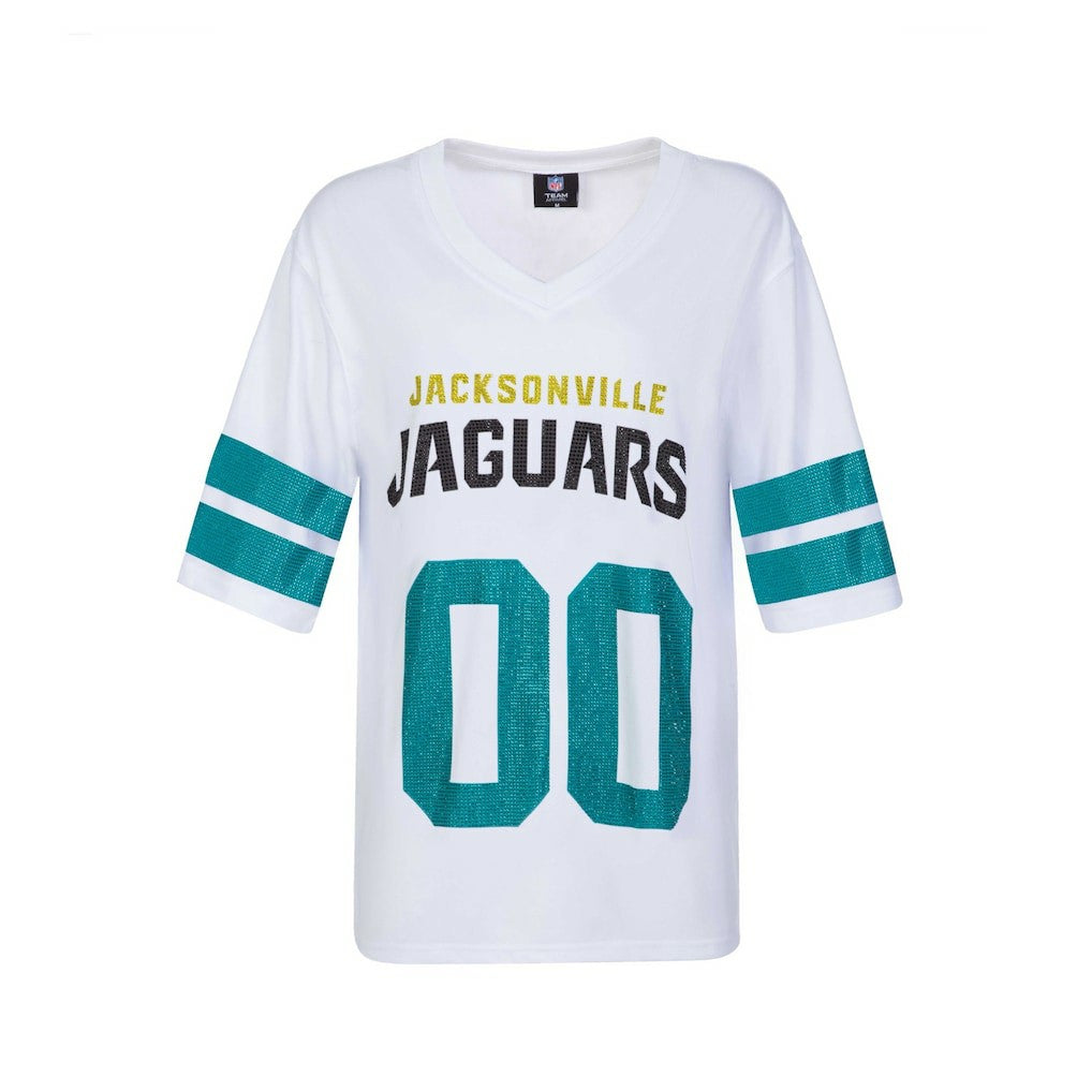 Jacksonville Jaguars Cuce Women's Rhinestone V-Neck Tunic | NFL Outlet