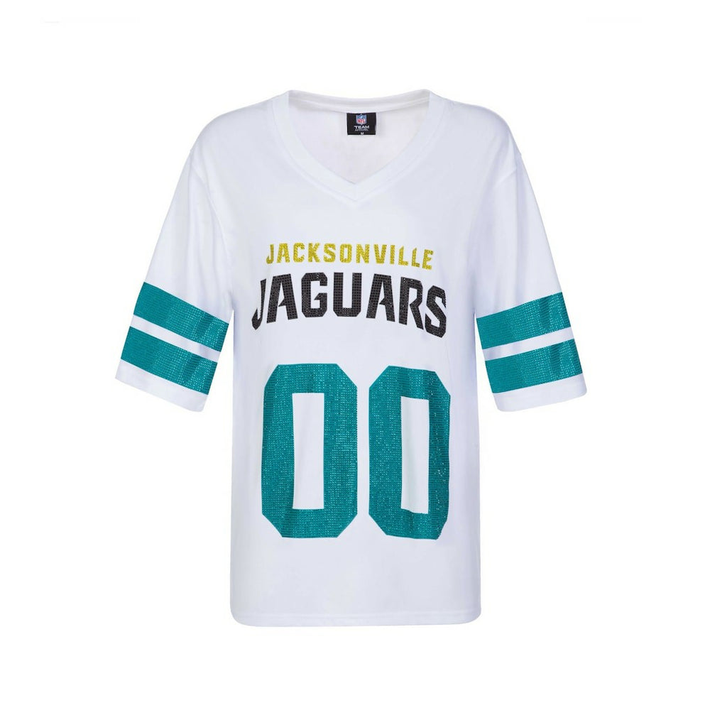 Jacksonville Jaguars Cuce Women's Rhinestone V-Neck Tunic | NFL Outlet