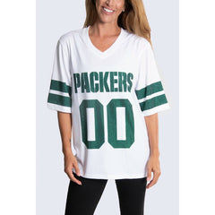 Green Bay Packers Cuce Women's Rhinestone V-Neck Tunic | NFL Outlet