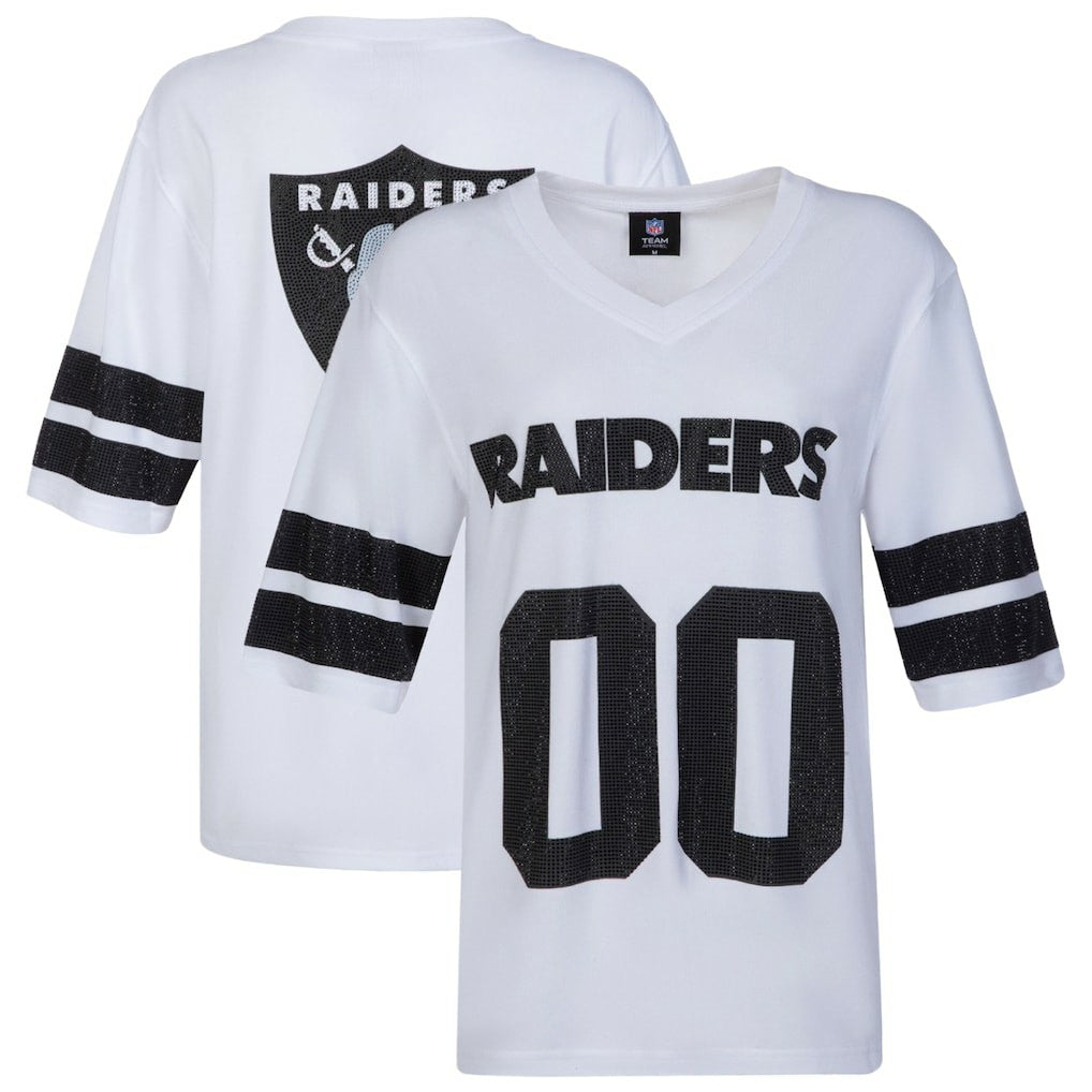 Las Vegas Raiders Cuce Women's Rhinestone V-Neck Tunic | NFL Near me