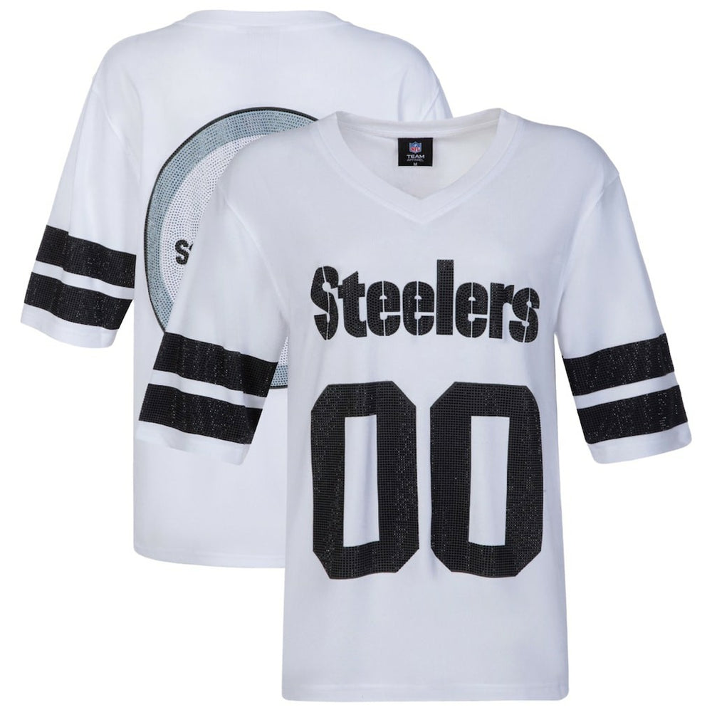 Pittsburgh Steelers Cuce Women's Rhinestone V-Neck Tunic | NFL Sale