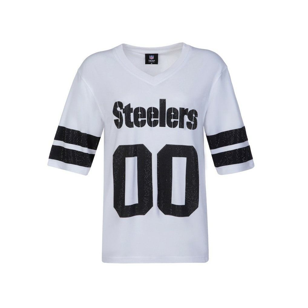 Pittsburgh Steelers Cuce Women's Rhinestone V-Neck Tunic | NFL Sale