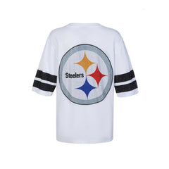 Pittsburgh Steelers Cuce Women's Rhinestone V-Neck Tunic | NFL Sale