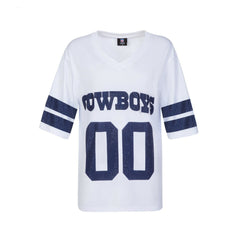 Dallas Cowboys Cuce Women's Rhinestone V-Neck Tunic | NFL Outlet