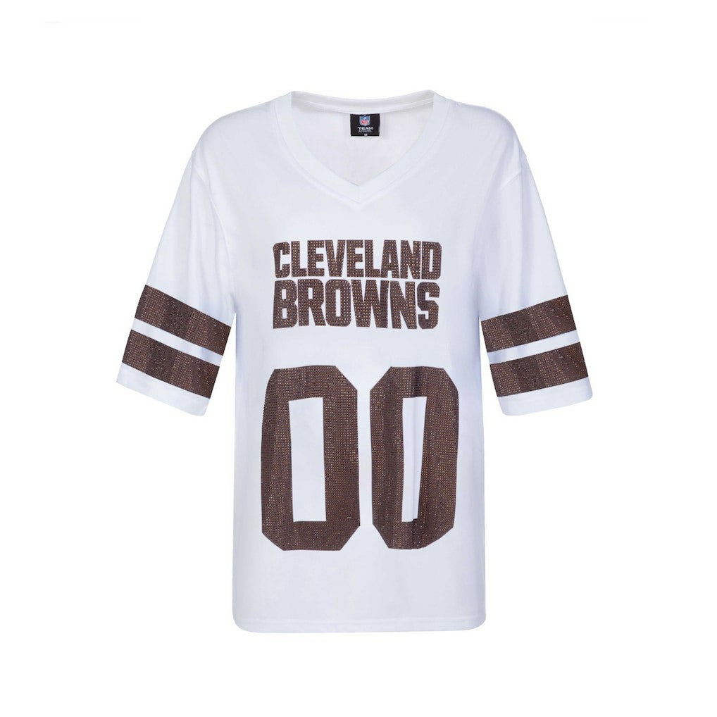 Cleveland Browns Cuce Women's Rhinestone V-Neck Tunic | NFL Near me