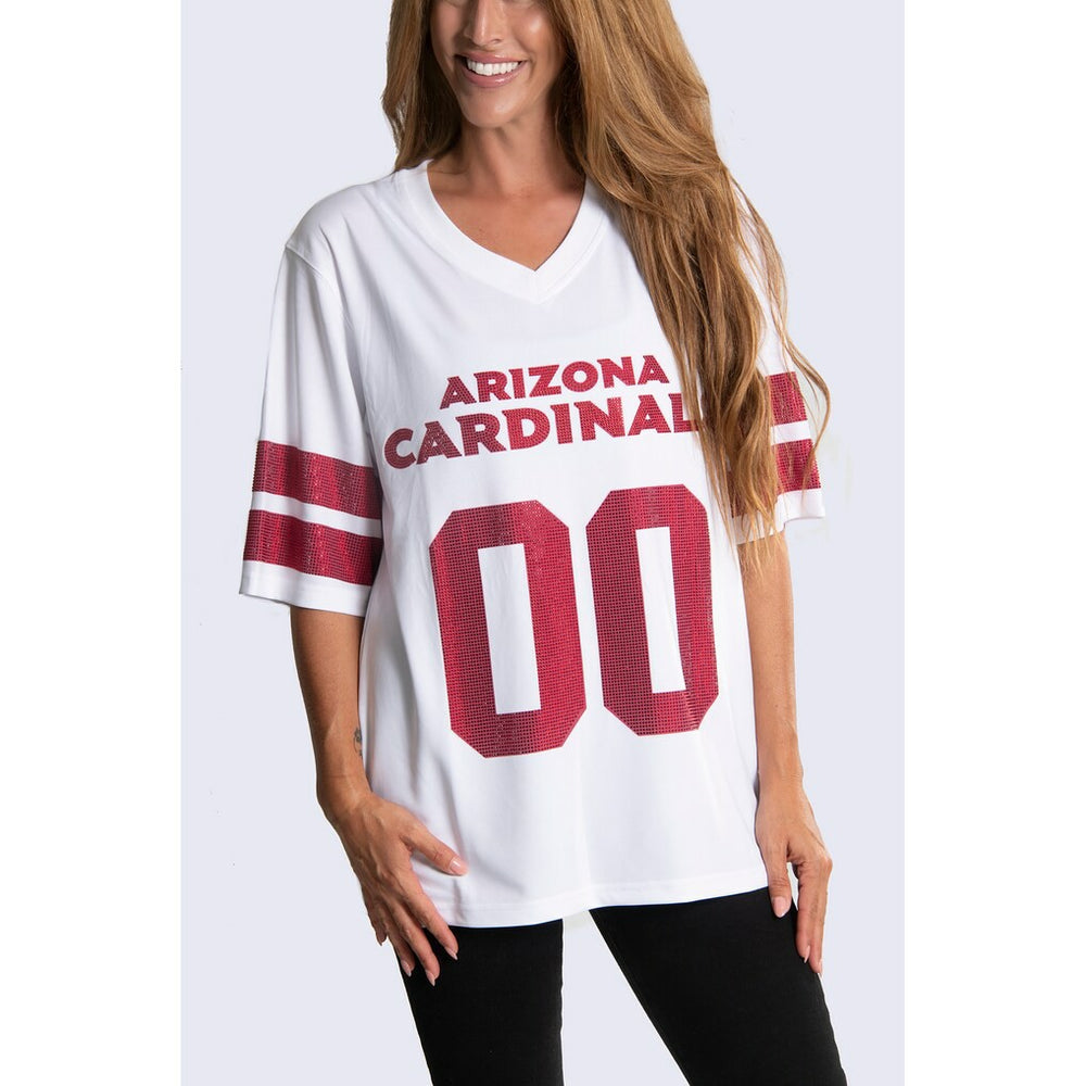 Arizona Cardinals Cuce Women's Rhinestone V-Neck Tunic | NFL New