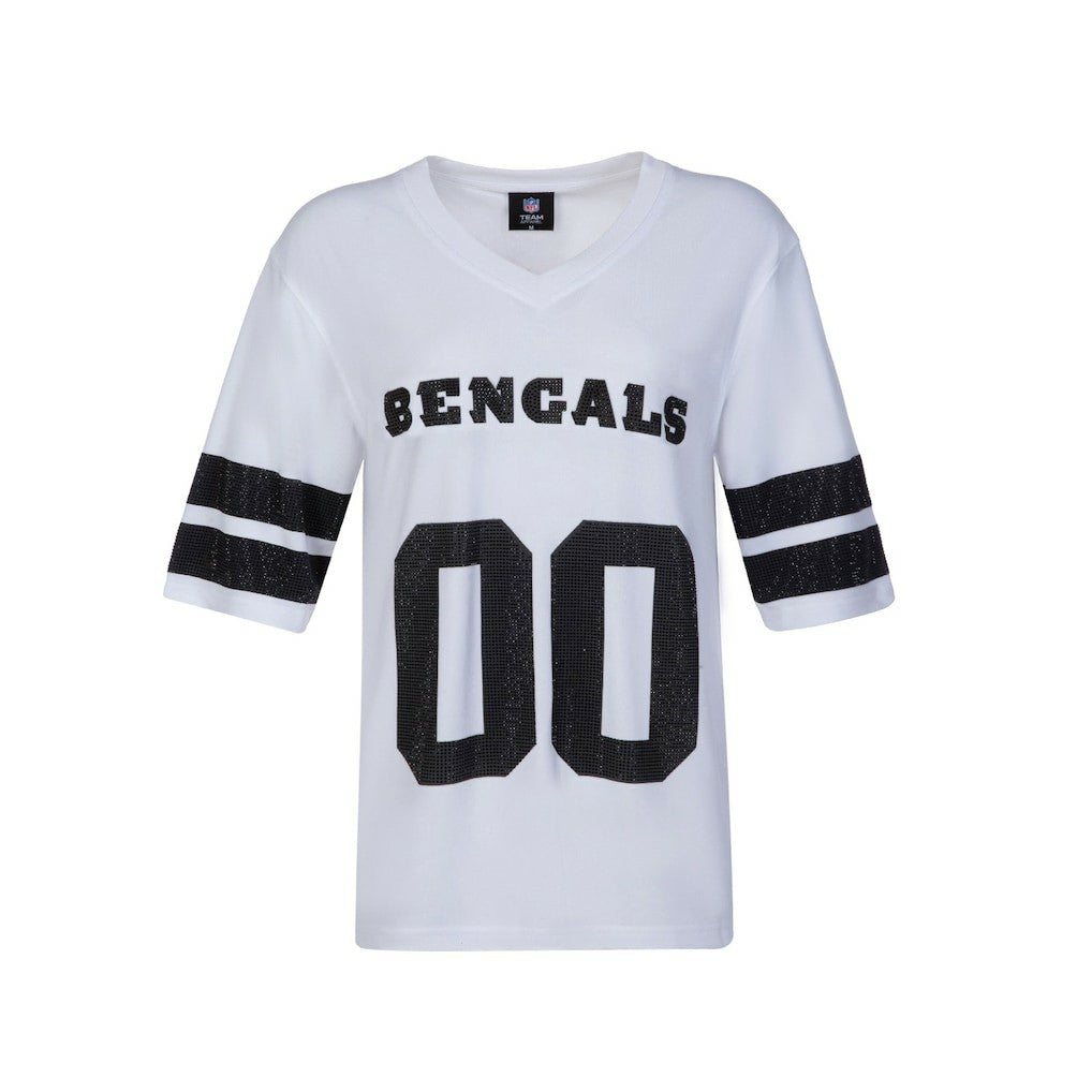 Cincinnati Bengals Cuce Women's Rhinestone V-Neck Tunic | NFL Discount