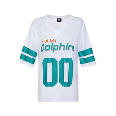 Miami Dolphins Cuce Women's Rhinestone V-Neck Tunic | NFL Discount