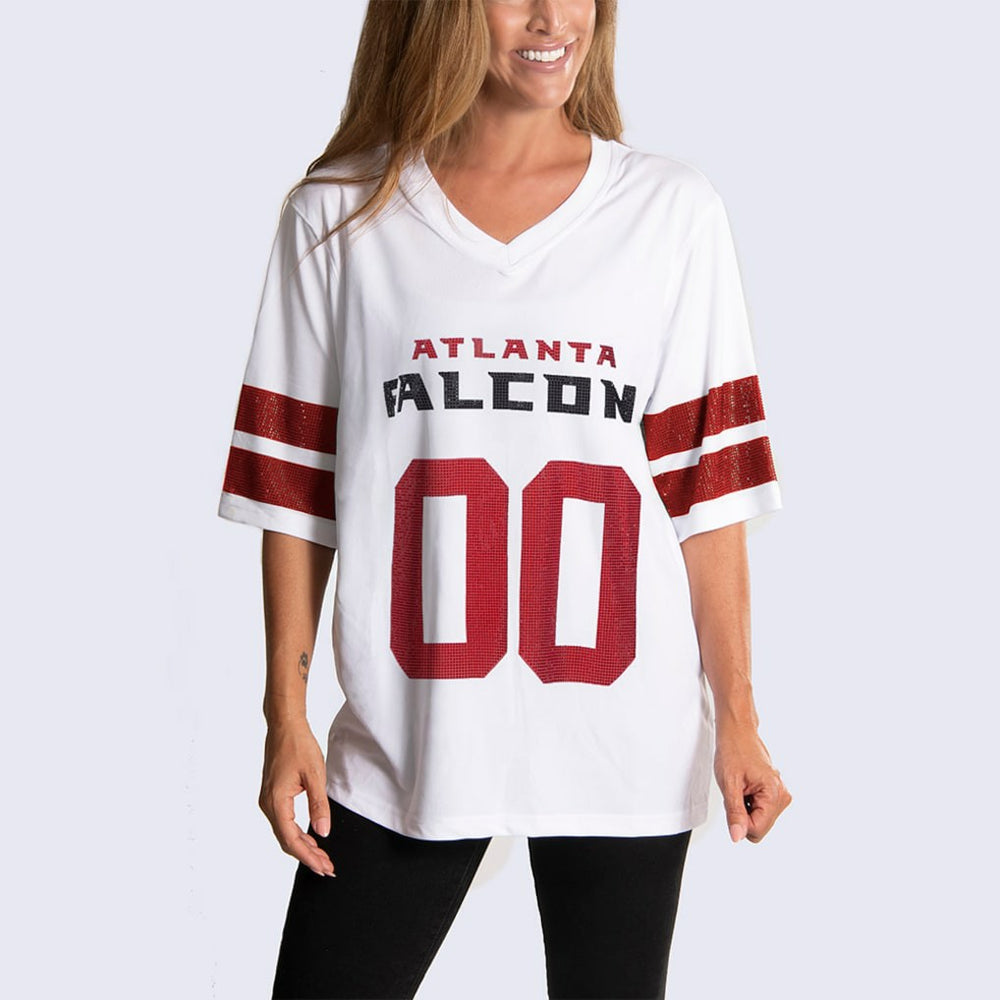 Atlanta Falcons Cuce Women's Rhinestone V-Neck Tunic | NFL On sale