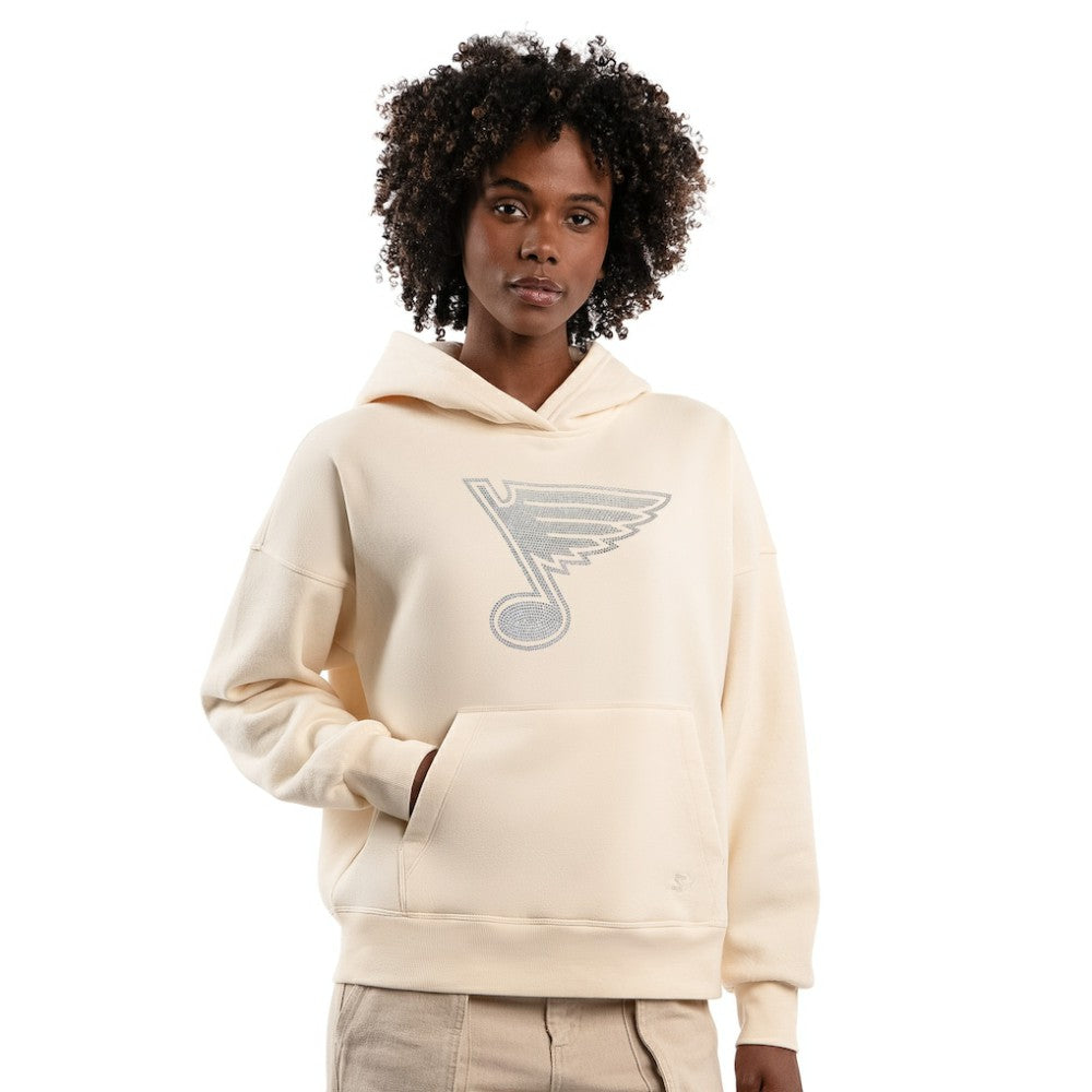 St. Louis Blues Starter Women's Rhinestone Relaxed Hoodie -  NHL Hoodies