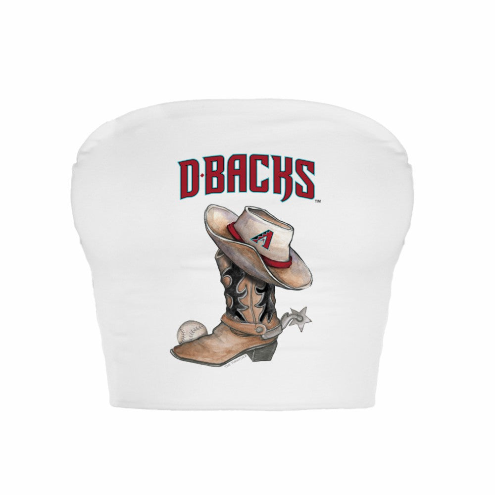 Arizona Diamondbacks Tiny Turnip Women's Cowboy Boot Crop Tube Top - MLB Tops