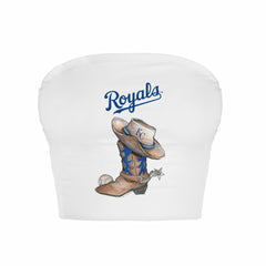 Kansas City Royals Tiny Turnip Women's Cowboy Boot Crop Tube Top - MLB Tops