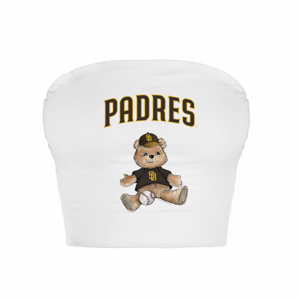 San Diego Padres Tiny Turnip Women's Teddy Bear Crop Tube Top - MLB Tops