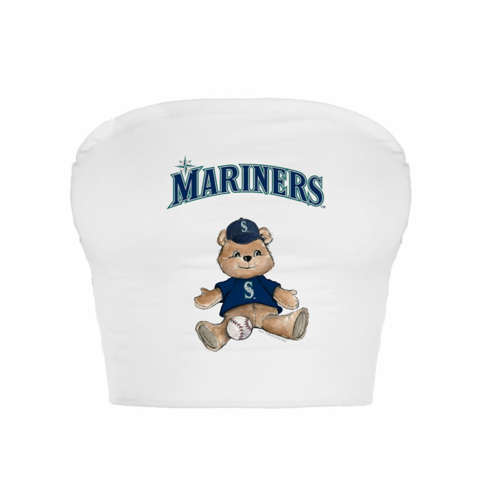 Seattle Mariners Tiny Turnip Women's Teddy Bear Crop Tube Top - MLB Tops