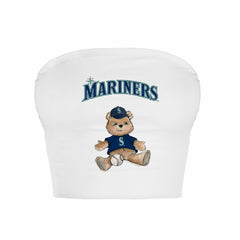 Seattle Mariners Tiny Turnip Women's Teddy Bear Crop Tube Top - MLB Tops