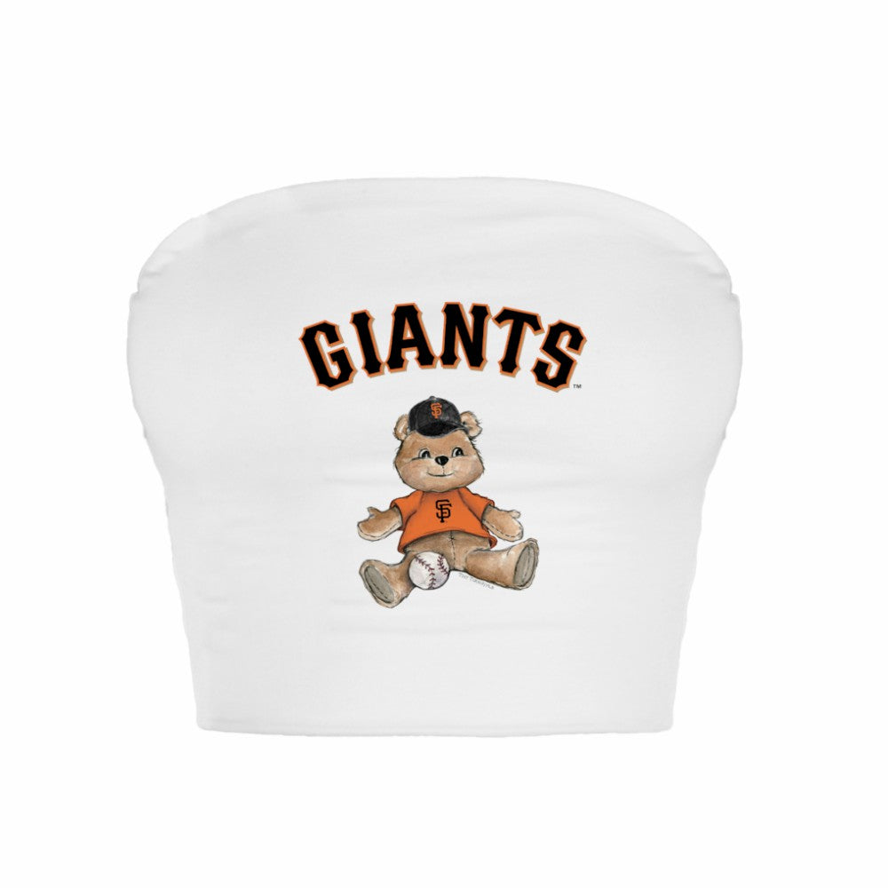 San Francisco Giants Tiny Turnip Women's Teddy Bear Crop Tube Top - MLB Tops