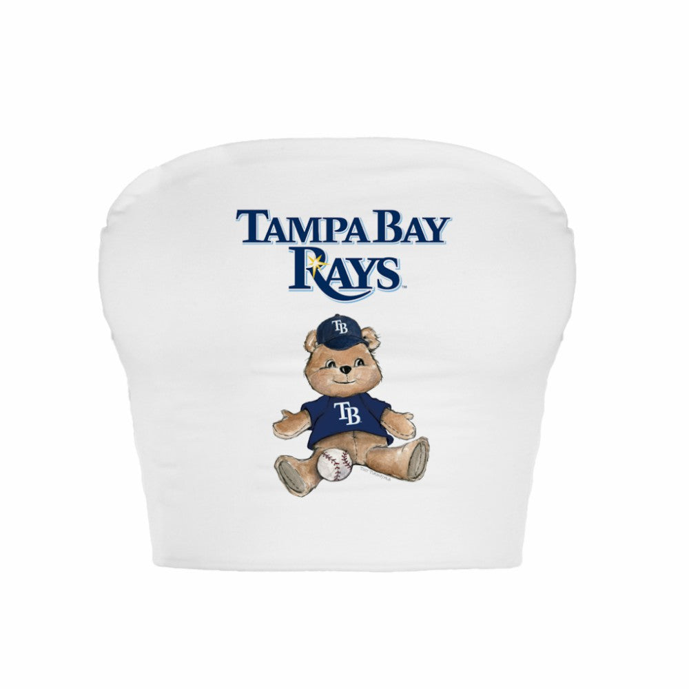 Tampa Bay Rays Tiny Turnip Women's Teddy Bear Crop Tube Top - MLB Tops