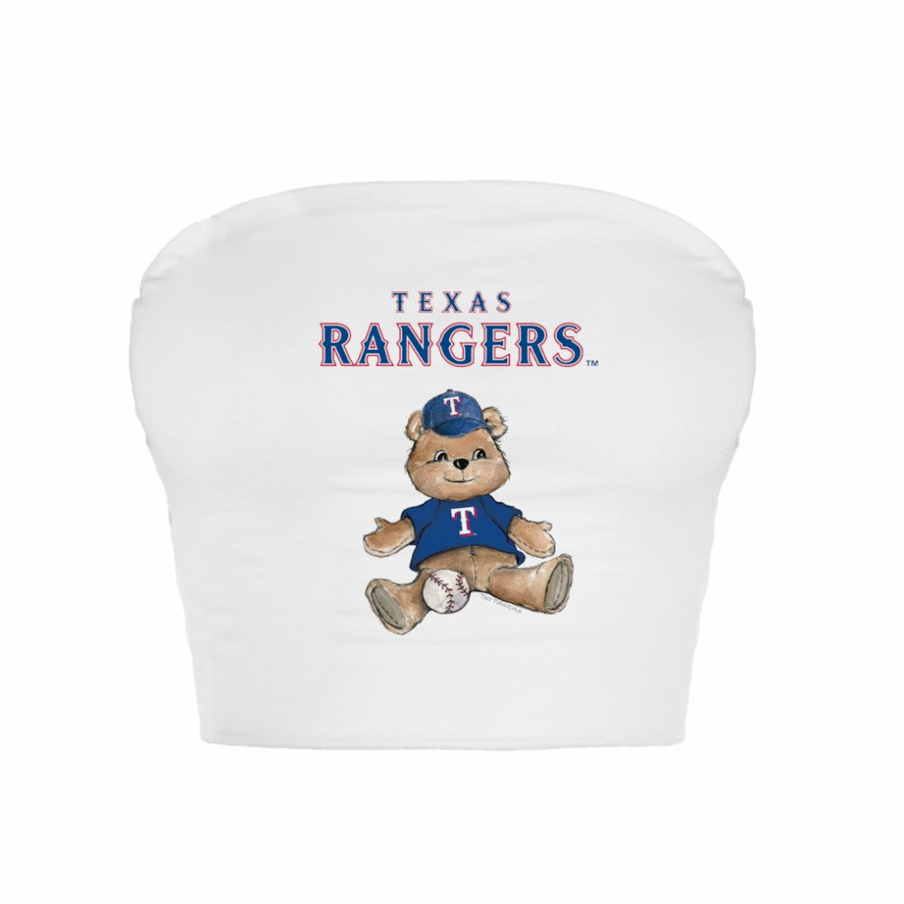 Texas Rangers Tiny Turnip Women's Teddy Bear Crop Tube Top - MLB Tops