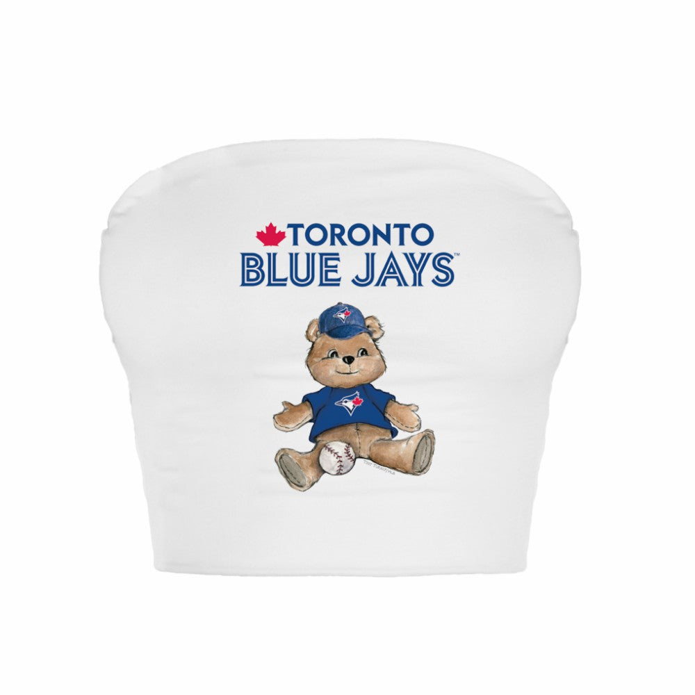 Toronto Blue Jays Tiny Turnip Women's Teddy Bear Crop Tube Top - MLB Tops