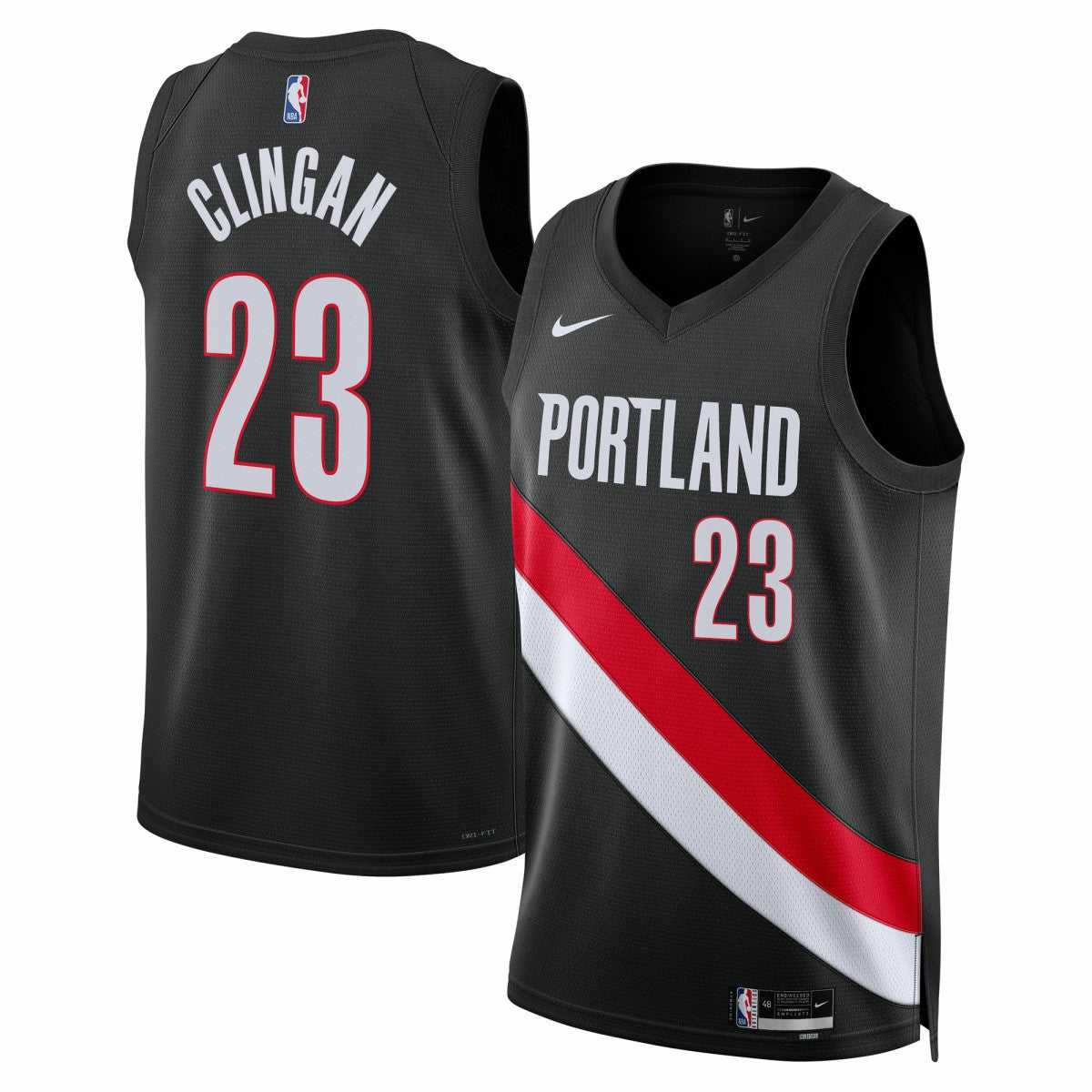 Black Donovan Clingan Portland Trail Blazers Unisex Swingman Jersey | NBA