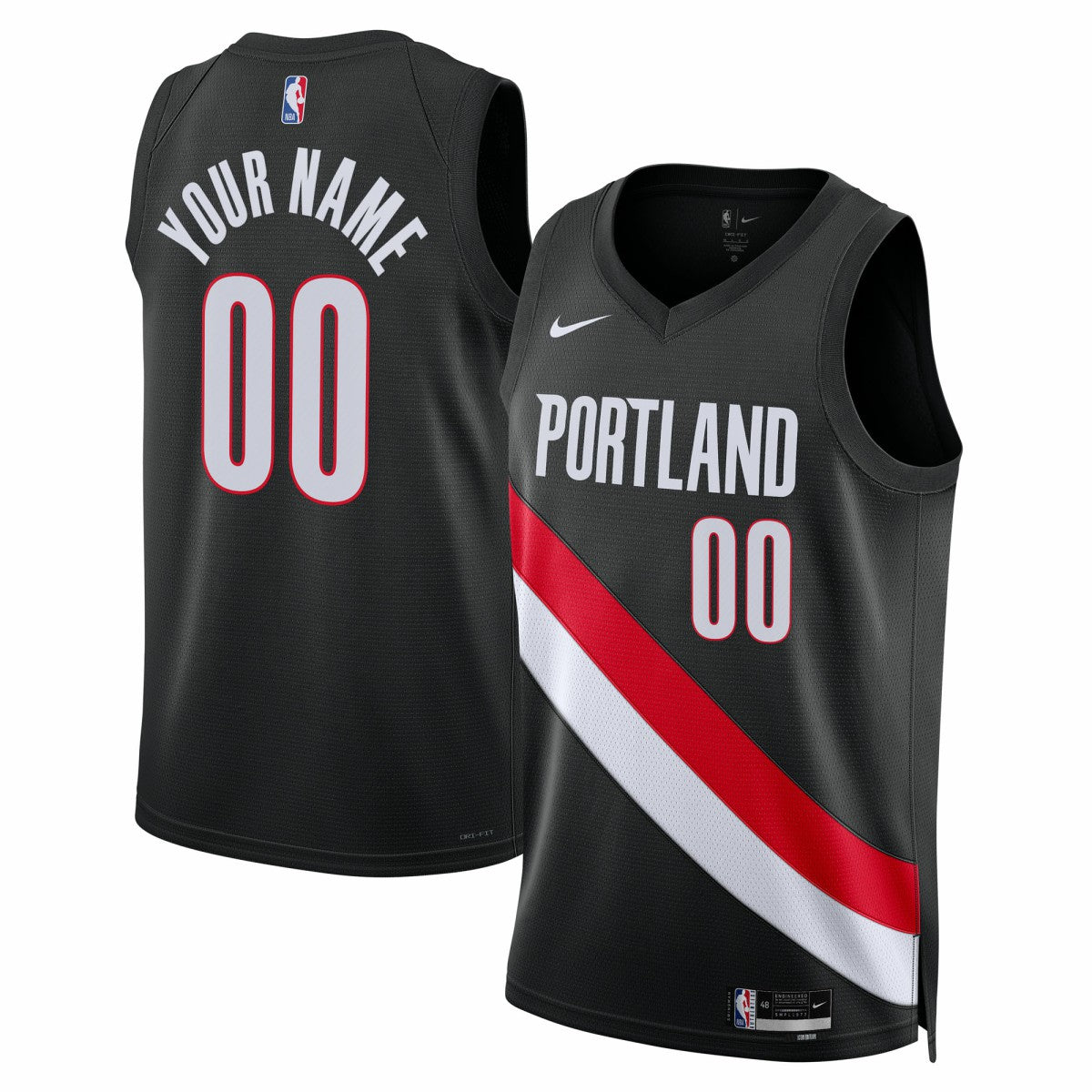 Black Portland Trail Blazers Unisex Swingman Custom Jersey | NBA