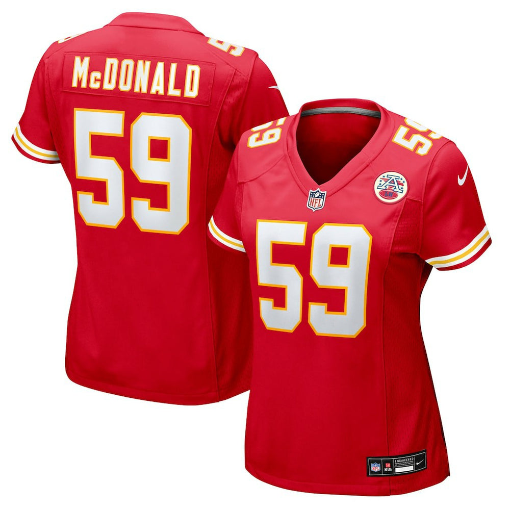 Kansas City Chiefs Cooper McDonald  Women's Team Game Jersey | NFL Online