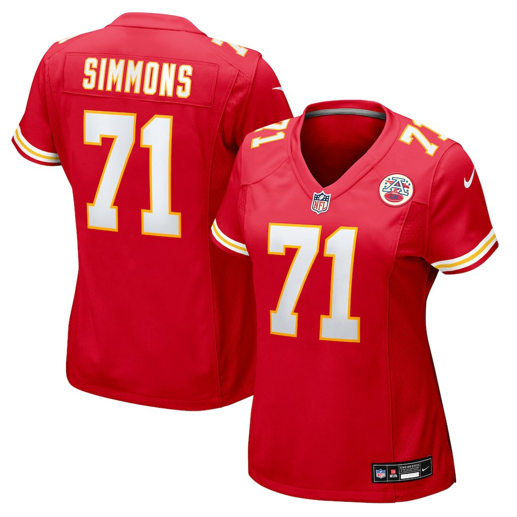 Kansas City Chiefs Josh Simmons  Women's Team Game Jersey | NFL Discount