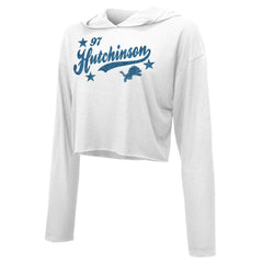 Detroit Lions Aidan Hutchinson  Majestic Threads Women's Glitter Wordmark Hoodie | NFL Hot