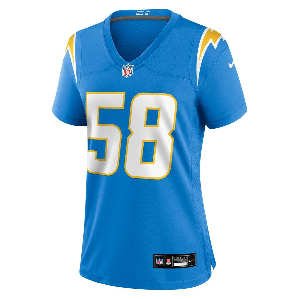 Los Angeles Chargers Marlowe Wax  Women's Team Game Jersey | NFL Near me