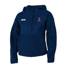 Los Angeles Angels Columbia Women's Cloud Point Hooded Fleece Half-Snap Pullover Jacket - MLB Jackets