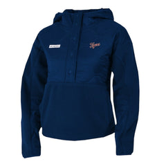 Detroit Tigers Columbia Women's Cloud Point Hooded Fleece Half-Snap Pullover Jacket - MLB Jackets